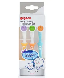 Pigeon Training Toothbrush Lesson 123 Pack of 3 - Multicolor