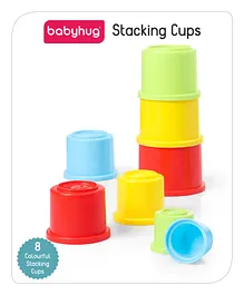 Babyhug Early Learning Stacking Cups Multicolor - 8 Pieces