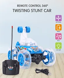 Remote Control 360 Degree Twisting Stunt Car - Blue