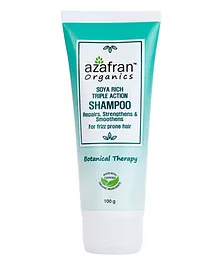 Azafran Organics Soya Rich Triple Action Shampoo - 100 gm