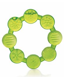 BeeBaby Ring Shaped Water Filled Teether With Carry Case - Green