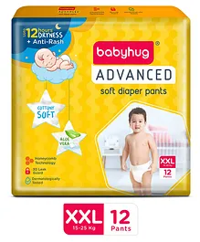 Babyhug Advanced Pant Style Diapers Extra Extra Large (XXL) Size - 12 Pieces