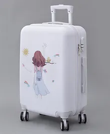 Pine Kids Trolley Luggage Bags White - 22.8 inch 