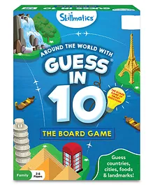Skillmatics Card & Board Game Guess in 10 Around The World Gifts - Multicolor