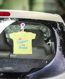 babywish Baby on Board Car Decals Cloth Safety Sign Board with Hanger - Yellow