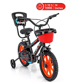 Kids 14 Inchs 99% Assembled Bicycle For Boys & Girls With Training Wheels - Red