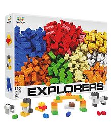 Webby Building Blocks Construction Set - 250 Pieces