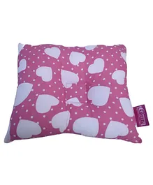 GET IT Organic Cotton Head Shaping Pillow for Infants and Toddlers Heart Print - Pink Heart