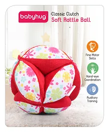 Babyhug Classic Clutch Soft Rattle Ball - Red
