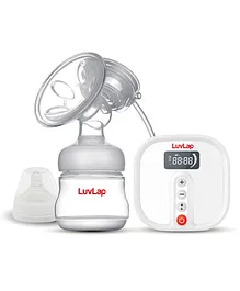 Luv Lap Convertible Electric Breast Pump with 3 Phase Pumping - White