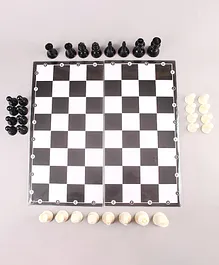 Ratnas Challenger Chess Jumbo Set Black White - 33 Pieces