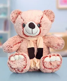 Babyhug Teddy Bear With Muffler Soft Toy Height 30 cm (Colour May Vary)