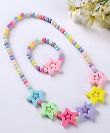 SYGA Candy Children's Spot Jewelry Beads Necklace Bracelet Two-piece Set Pentagram SYGA Candy Children's Spot Jewelry Beads Necklace Bracelet Two-piece Set Pentagram