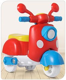 Babyhug Friction Powered Mini Scooter Red Toy| Push and Go Scooter Toy For Kids| Early Development Motor Skills| Ideal Gift for 3 Years+ Kids| BIS Certified