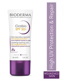 Bioderma Cicabio Very High Sun Protection Repairing Cream Prevents Scar Marks Spf 50 - 30 Ml