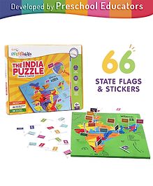 Intelliskills Indian States Puzzle Multicolor - 100 Pieces