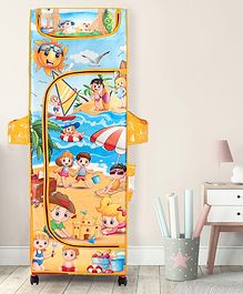 Babyhug Foldable 5 Shelf Almirah With Wheels Beach Theme - Yellow