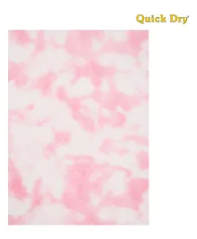 Quick Dry Baby Bed Protector Vibro Abstract Print Small - Pink And White
