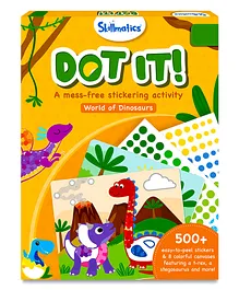 Skillmatics Art Activity Dot it - No Mess Sticker Art, 8 Dinosaur Themed Pictures, Gifts for Ages 3 to 7