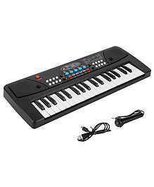 YAMAMA 37 Key Portable Electronic Keyboards With Microphone - Black