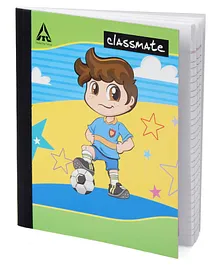Classmate Hard Cover Double Ruled Notebook Boy Print - 76 Pages (Color May Vary)