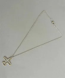 Tiny Closet Airplane Necklace - Silver
