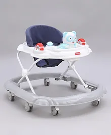 Babyhug Musical Walker Monkey Face - Grey and White (Seat Print & color May Vary)