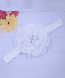 Little Miss Cuttie Chiffon Flower Headband - White