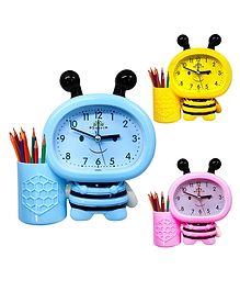 FunBlast Twin Bell Alarm Clock with Pen Holder  1 Pc Random Color