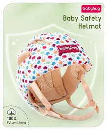 Babyhug Premium Baby Safety Apple Print Helmet - Multicolour