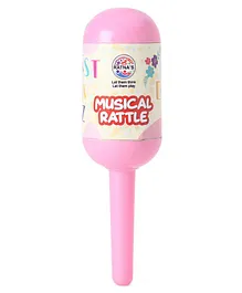 Ratnas Musical Rattle Toy - Pink (Print & Color May Vary)