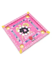 Barbie Carrom Board 26 Pieces - Pink (Color & Design May Vary)