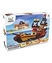 Webby Pirates Ship ABS Building Blocks Kit Multicolour - 224 Pieces