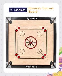 Pine Kids Wooden 26 Inch Medium Carrom Board - Multcolour