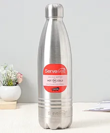 Servewell 304 Stainless Steel Vacuum water Bottle Silver - 750 ml