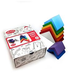Skola Wooden Rainbow Roofs - Multicolor