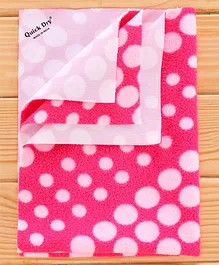 Quick Dry Laminated Fabric Bed Protector Pink Circle - Small