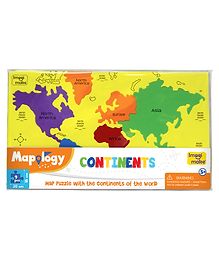 Imagi Make Mapology Continents Map Puzzle - 9 Pieces (Color May Vary)