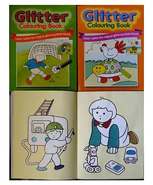 Sterling Glitter Colouring Book Set of 3 - English