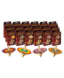 Funvention DIY Spinning Tops Mandala Art Pack of 18 - Multicolour