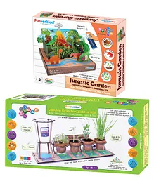 Funvention Garden Drip Irrigation & Jurassic Garden Sprinkler Irrigation DIY STEM Learning Kit For Kids- Multicolor