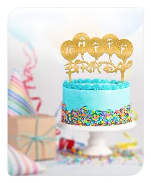 Babyhug Happy Birthday Cake Topper - Gold