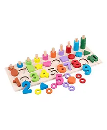 Webby Wooden Educational Learning Activity Toy - Multicolour