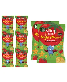 Slurrp Farm Healthy Snacks for Kids, Mighty Puff Tangy Tomato Pack of 8 - 20 g each
