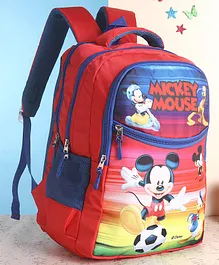 Mickey Mouse And Friends School Bag Red - 18 Inches (Color & print May vary)