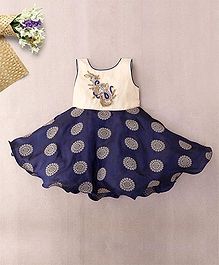M'Princess Peacock Applique Party Dress - Navy Blue M'Princess Peacock Applique Party Dress - Navy Blue