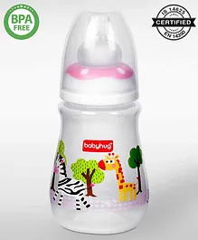 Babyhug Anti -Colic Polypropylene Sterilizable Drop Feeding Bottle Pink - 150 ml