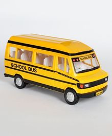 Enorme Pull Back School Bus Public Transport Toy Car with Openable Gate - Yellow