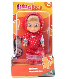 Masha And The Bear Masha Doll Red - Height 13 cm