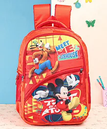 Mickey Mouse And Friends  Kids School Bag Red  - 18 Inches